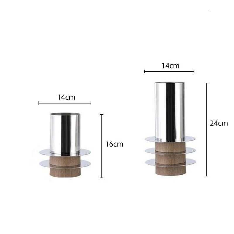 Metal Round Laminated Vase Geetric Arts and Crafts Decoration Floral Arrangement Accessories Flower He Y251201