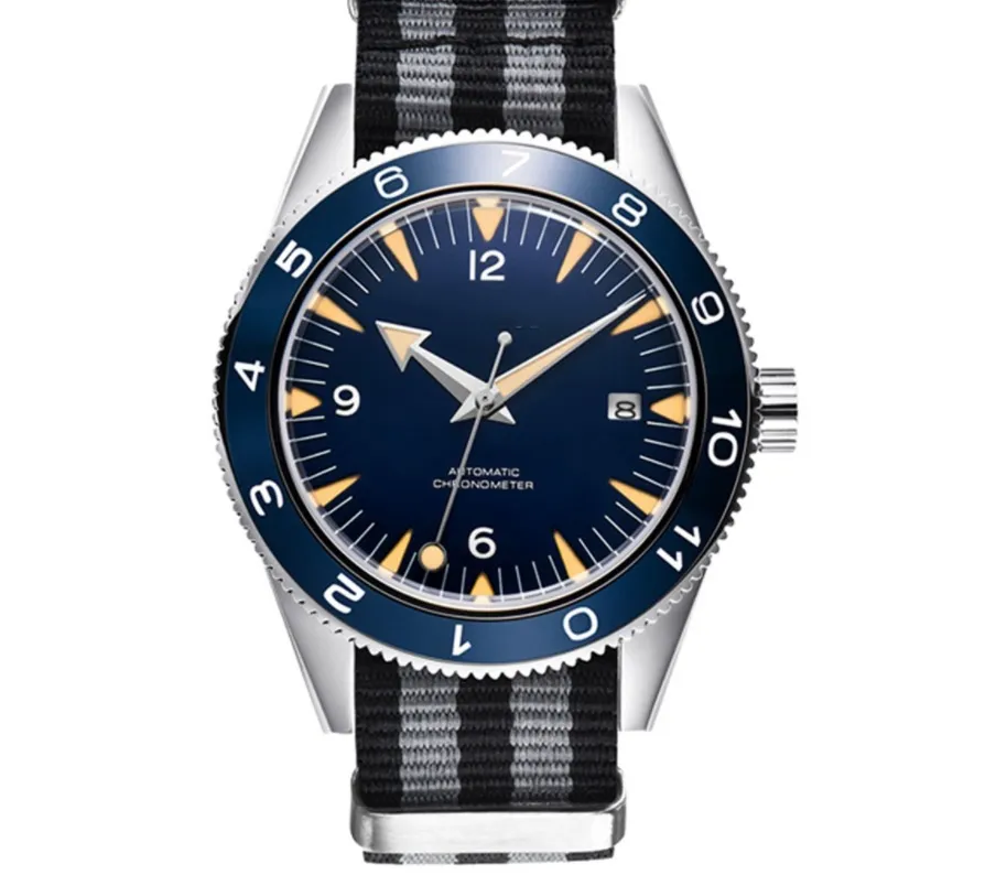 100 Waterproof Mens 41mm Sapphire Ceramic Bezel Male Mechanical Clock Diver Sports Automatic Wristwatch