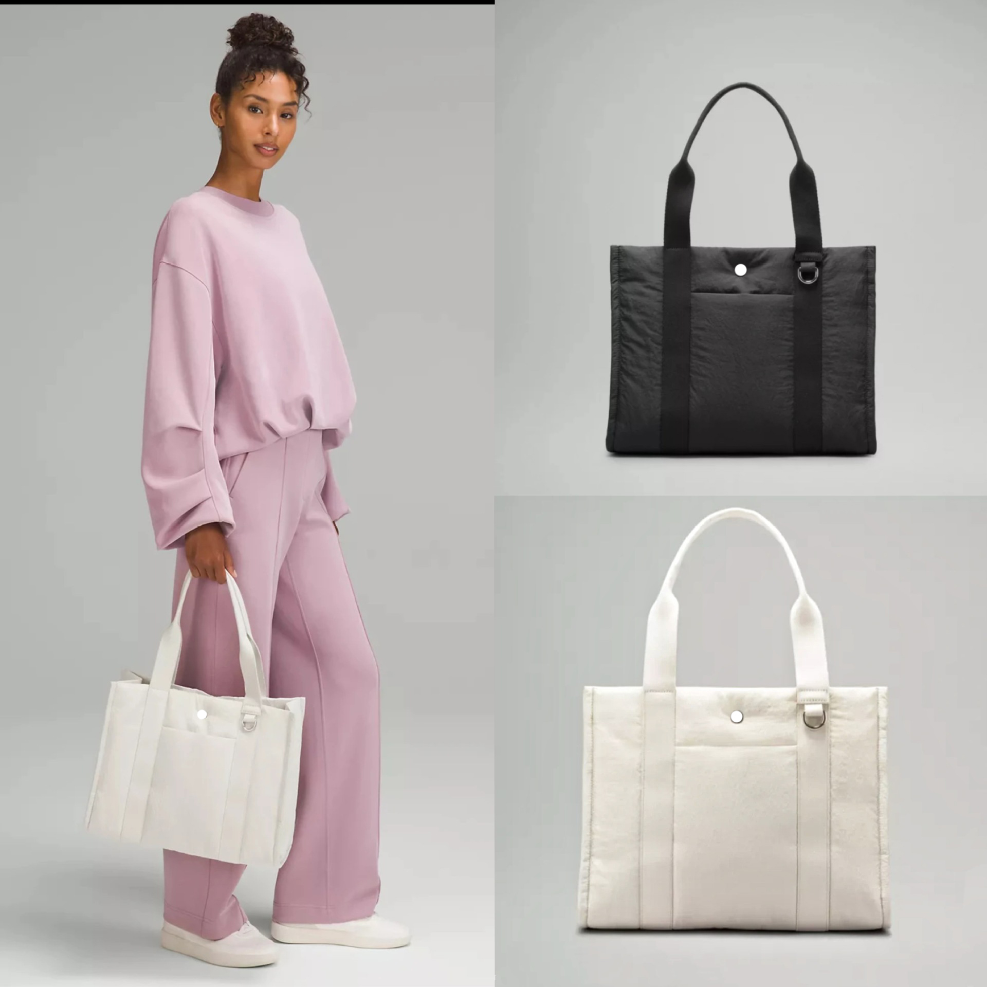 New wonmen yoga bag autumn and winter Tote large Capacity Mommy Tote Bag 10L Boxy Nano down shoulder bag handbag Crossbody bag