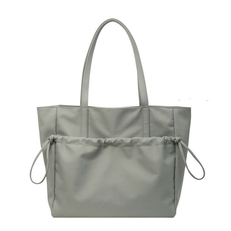 Minimalist for Women, Commuting Large Capacity Shoulder Bag, Student Class Handbag, Drawstring Nylon Tote Bag - view 6