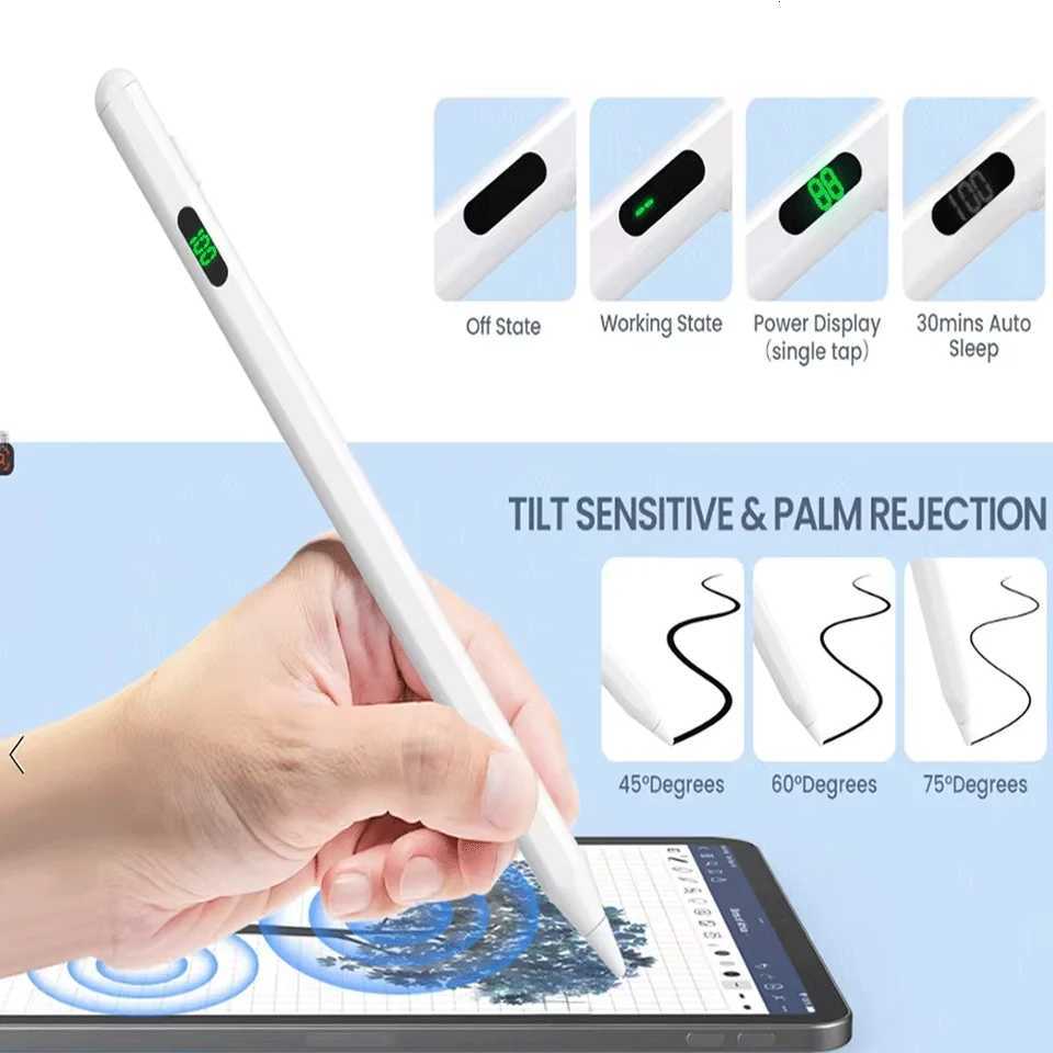 For Pencil 2 1 Palm Rejection Power Display iPad Accessories iPad 2022 2021 2020 2019 2018 Pro 11 129 Air Mini Stylus Pen C2512014
