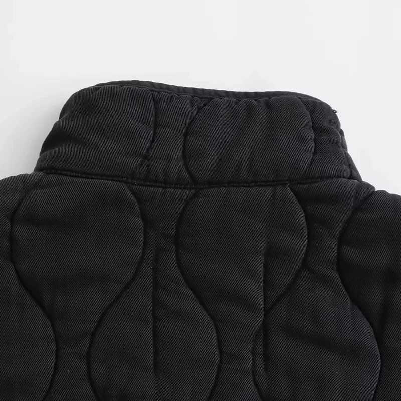 Cotton-padded Women Jacket Thickened Zipper Warm Winter Coat Female Stand Collar Outwear Jacket Fashion Tops TopcoatT251201