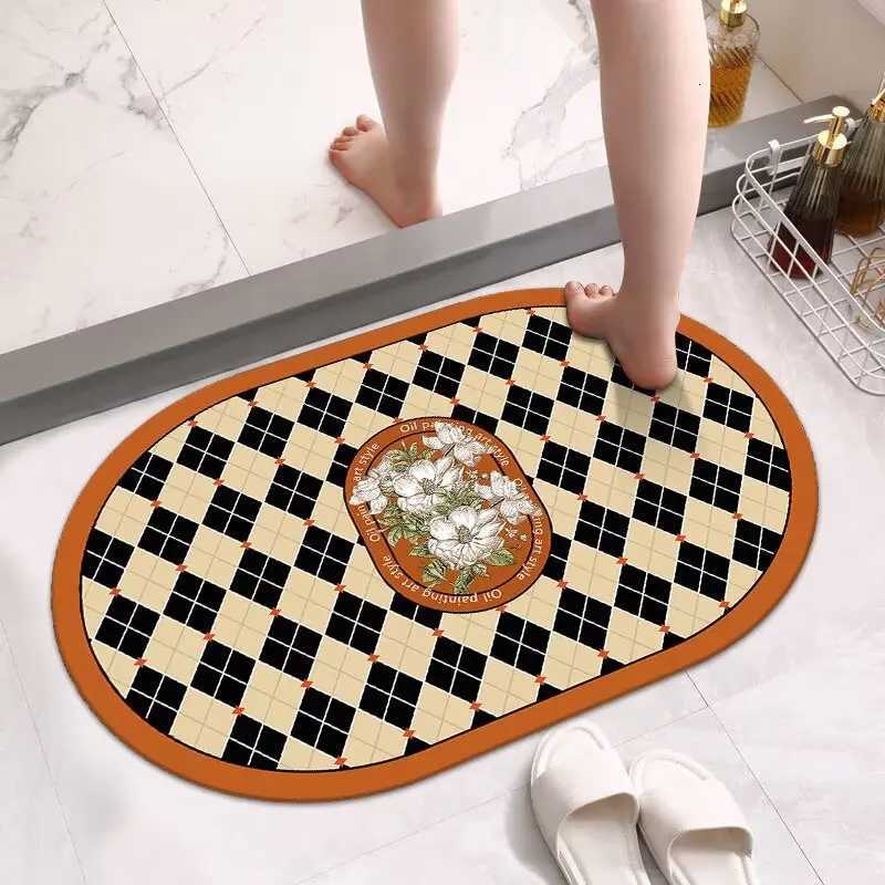 Toilet bathro floor mat diat d toilet absorbent mat into the door quick drying household anti-dirty soft non-slip foot pad H251129