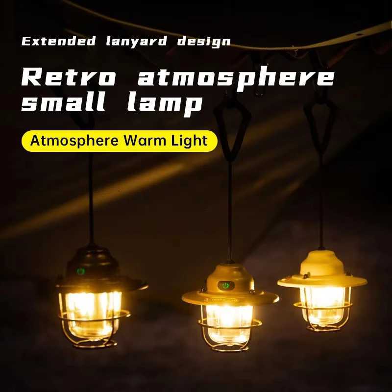 Runtime Vintage Camping Lantern - IPX4 Waterproof Outdoor Tent Light Portable Emergency Light with Warm White Ambient Light M251201