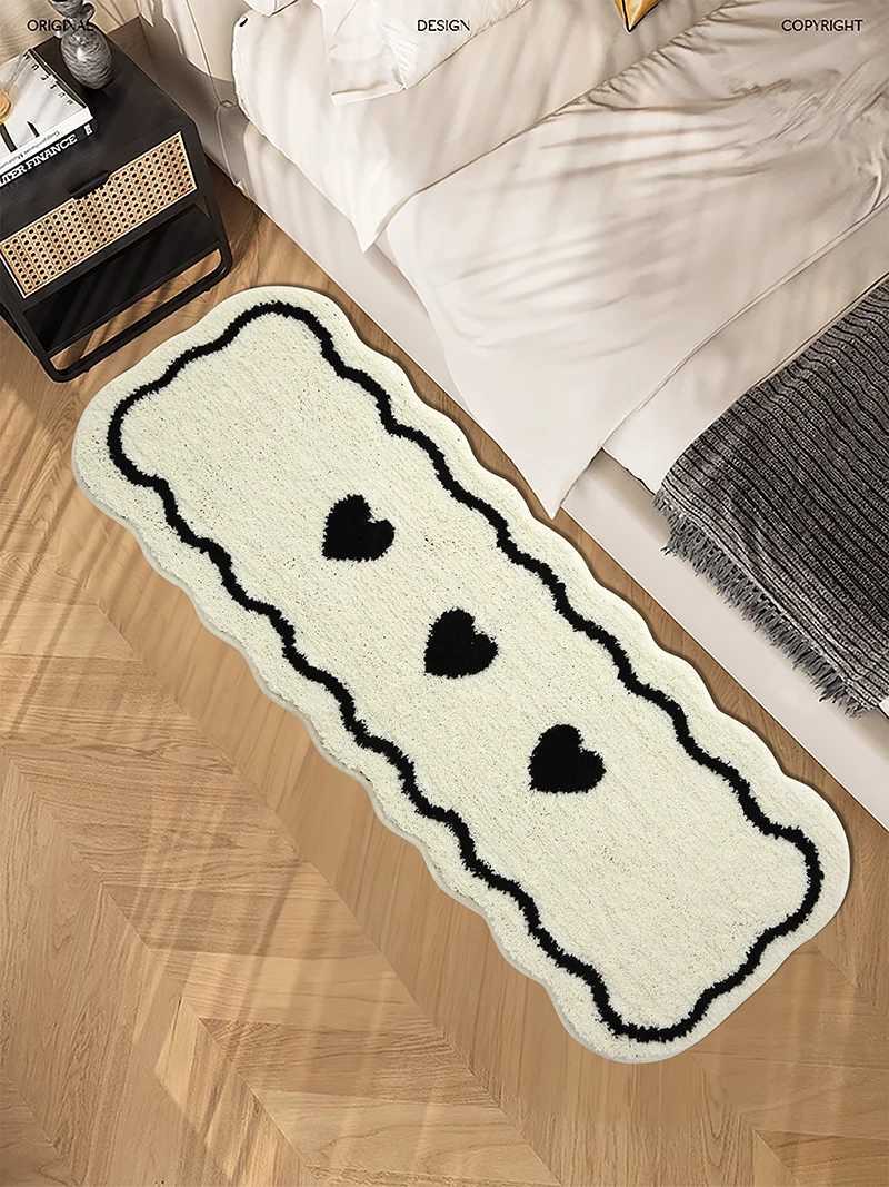 VIKAMA -Style Bedro Bedside Imitation Cashmere Carpet Long Bed Front Bay Window Mat Sofa Coffee Table Rug He Decoration H251129