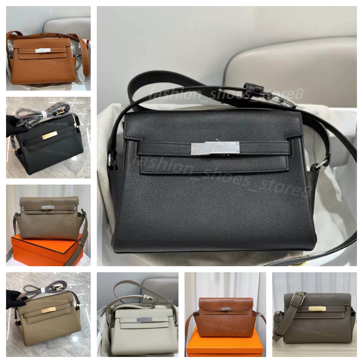 Designer Unisex Bags Crossbody Messenger Cowhide Soft Leather 25cm Large Capcity Handswen KJG