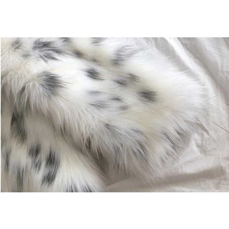 Winter Warm Womens Faux Fur Jacket Korean Long Loose Spotted Fox Fur Coat Outwear Female Parker CoatsT251201