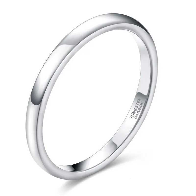 Somen 2mm Women Ring Thin Tungsten Carbide Ring Gold ColorsRose Gold/Silver Color Polished Classic Female Wedding Band SimpleT251201