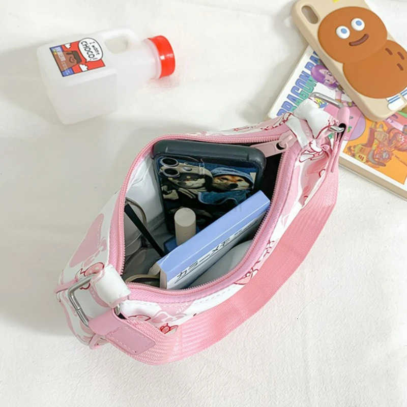 Sanrio Hello Kitty Underarm Bag for Women Y2K Kuromi Mymelody Messenger Tote Bag Cute Girls Shoulder Bag Purses Handbag H251201