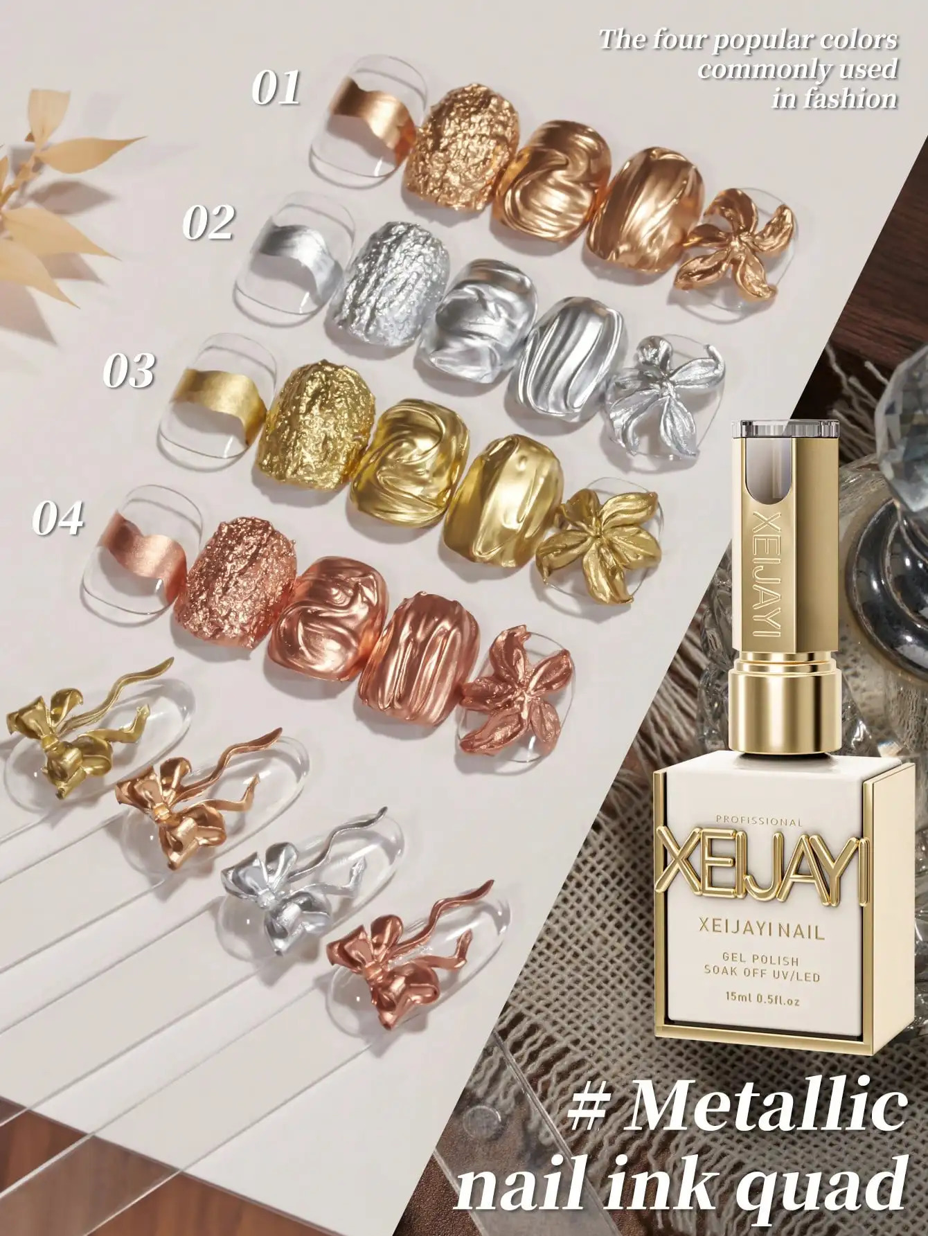 Xeijayi 4Pcs Metal … - image