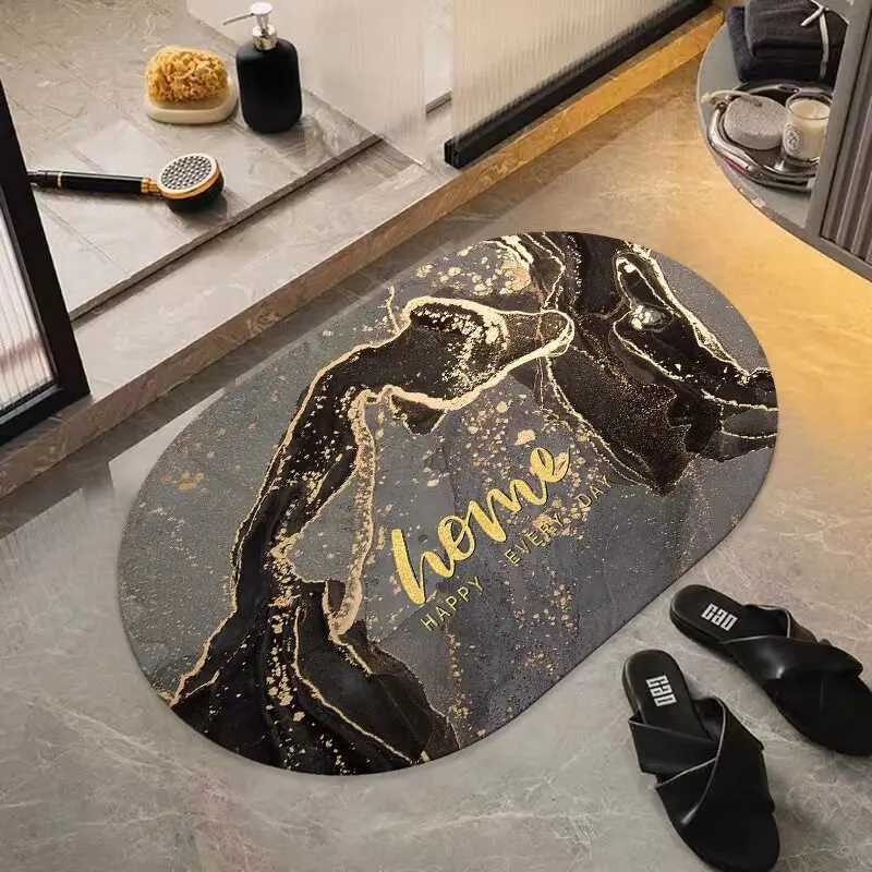 Bathro Cabinet Diat d Door Absorbent Foot Mat Quick Drying Non-slip Floor Mat Toilet Door Mat Carpet H251129