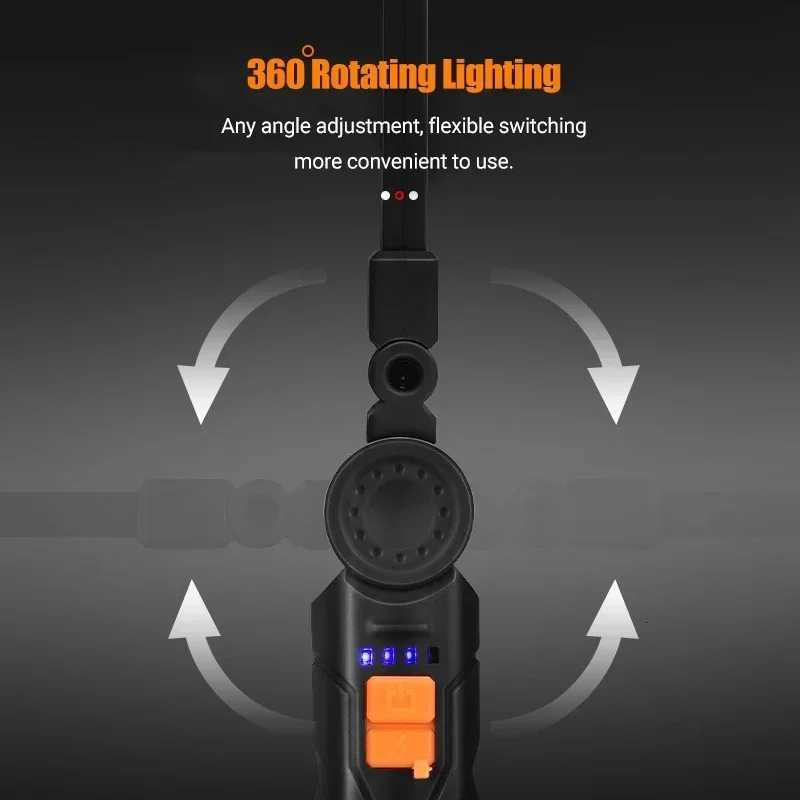 G52 Multifunctional Outdoor Camping LightPortable Led Rechargeable Work LightMagnetic FlashlightWaterproof Hiking lantern M251201