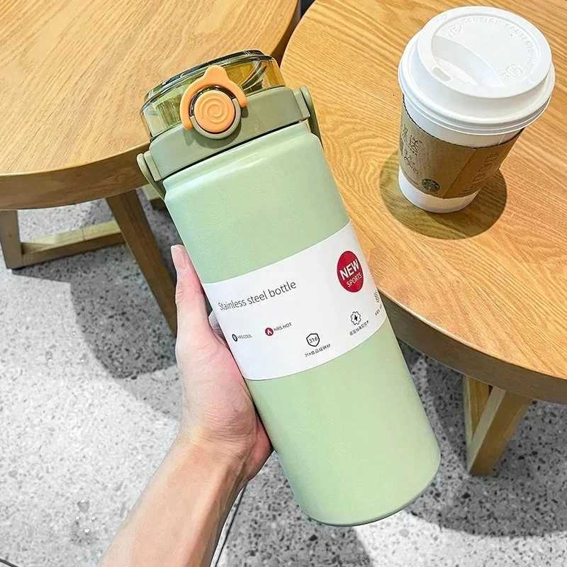 1L/12L Large Capacity Thermo with Straw Stainless Steel Thermal Water Bottle Keep Cold and Hot Thermos Cup Vacuum Flask H251201 W260226