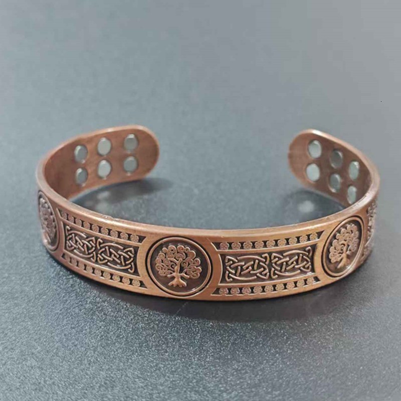 Mens Pure Copper Magnetic Bracelet Bangle Adjustable Jewelry Gifts 250712