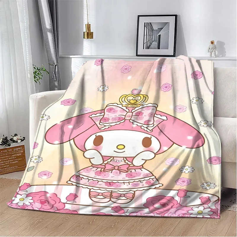 Sanrio My Melody Plush Blanket Soft Fluffy Quilt Children Nap Throw Cartoon Blankets Sofa Travel Picnic Blanket Adult Girl Gifts H251201