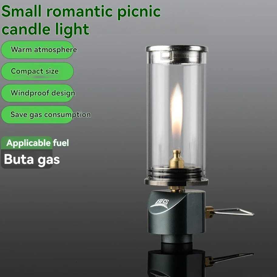 BRS-55 Dreamlike Candlelight Lamp Tent Lighting Equipment Camping Lamp Windproof Gas Candle Lamp Outdoor Camping Lights M251201