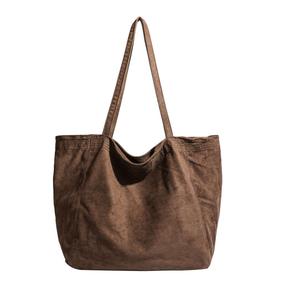 Casual Large Capacity Vintage Canvas Tote Men Versatile Simple High-Quality Texture Japanese Style Shoulder Bag for Women