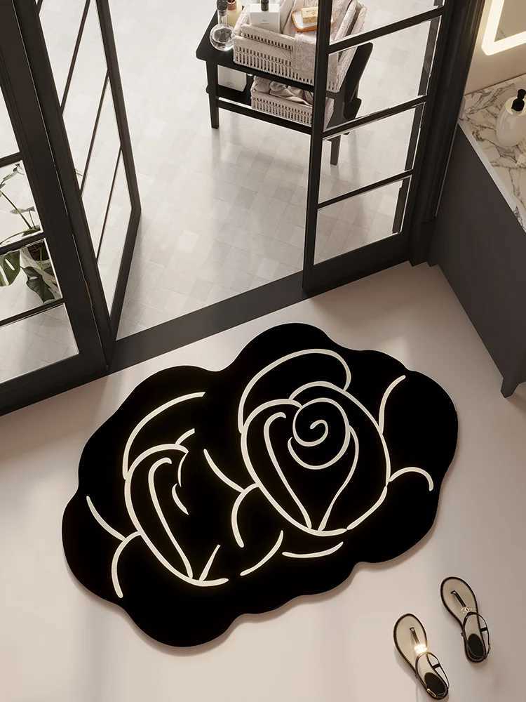 French Xiaoxiangfeng water-absorbing diat d bathro floor mat special-shaped toilet carpet quick-drying non-slip foot mat H251129