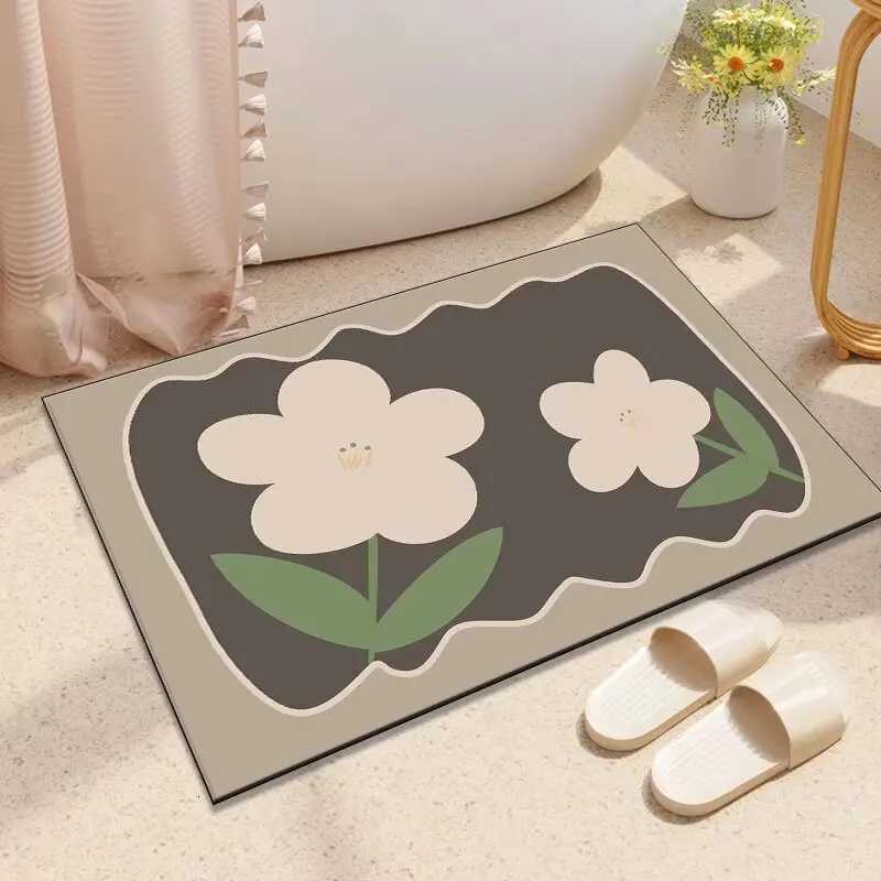 Bathro absorbent floor mat toilet floor mat non-slip household toilet door carpet cartoon diat d quick drying H251129
