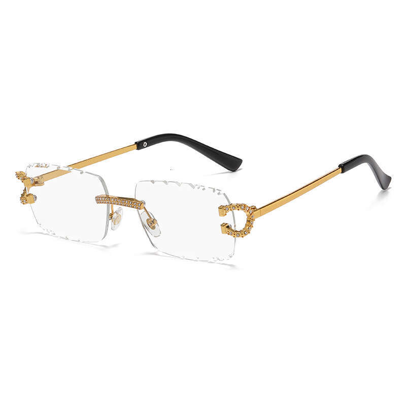 New Diamond-Studded Edge-Cut European and American Trendy Cross-Border Exclusive for Eyewear Manufacturers Wholesale Sunglasses