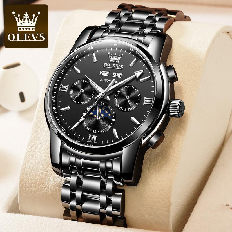 OLEVS Designer Outdoor Watch Dropshipping Tourbillon Automatic Mechanical Watch Multi-functional Waterproof Men's Watch Luxury Gift Free Shipping