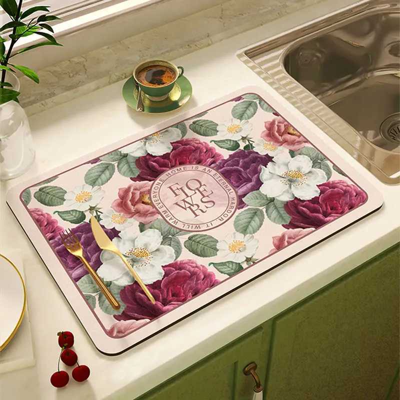 Dish Drying Mats Absorbent Drain Pad Quick Dring Coffee Machine Mat Draining Pad Table Placemat Kitchen Accessories Y251201