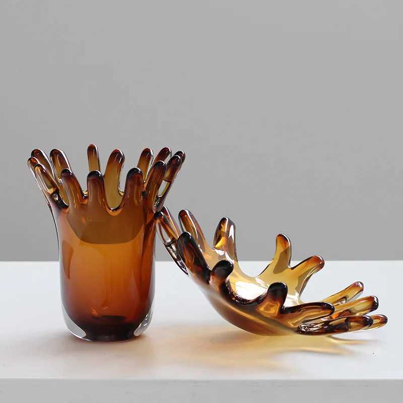 Vase Geetric Water Drop Fruit Plate Tray Flower Vase Flower Arrangement Accessories Desktop Storage Container Y251201