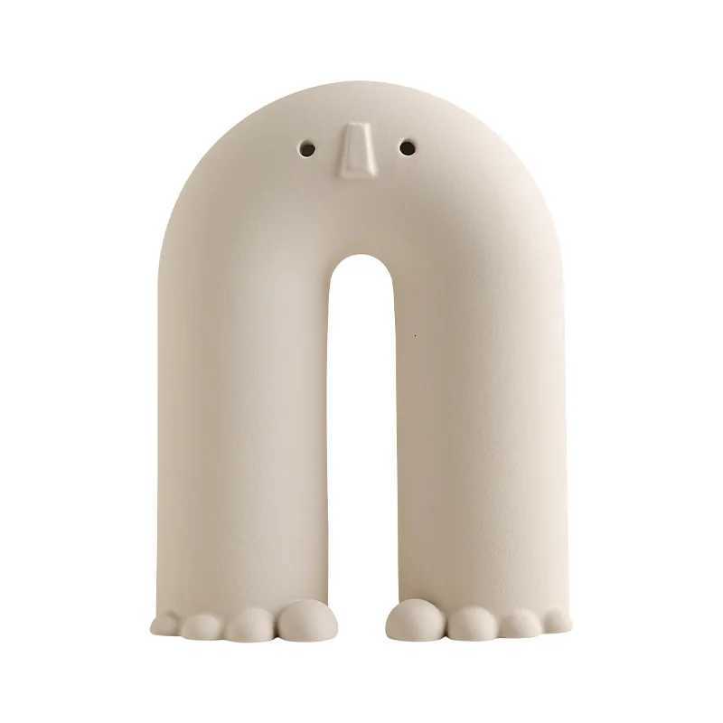 Ceramic Vase Cute Cartoon Face Flower Arrangement Accessories Flower Vase Artistic Expression Terrarium He Decoration Y251201