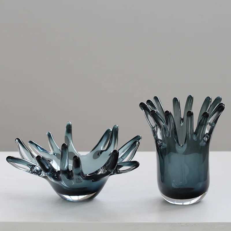 Vase Geetric Water Drop Fruit Plate Tray Flower Vase Flower Arrangement Accessories Desktop Storage Container Y251201