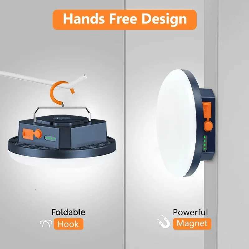 LED Camping Lantern with 10000/7000mAh Lithium Battery Rechargeable and Portable Outdoor Camping Lamp Bulb Flashlight Emergency M251201