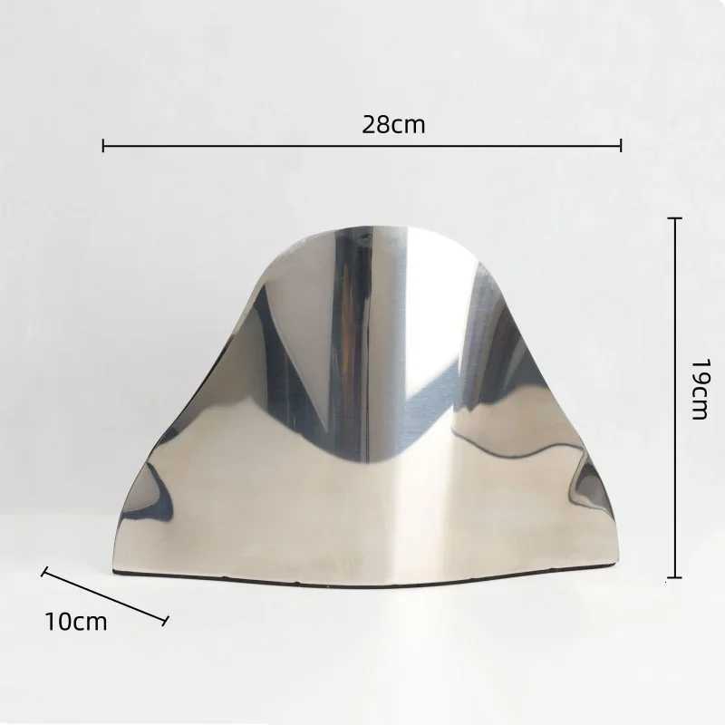 Creative Metal Vase Silver Wavy Shape Floral Arrangement Accessories Desktop Storage Container Flower Vase He Decoration Y251201