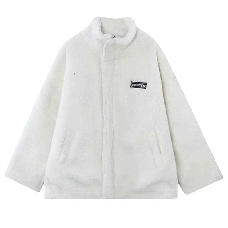 Women Winter Thicken Lamb Wool Coat Faux Fur Warm Stand Collar Outerwear Female Zipper Loose Jacket Full Sleeved SweatshirtsT251201