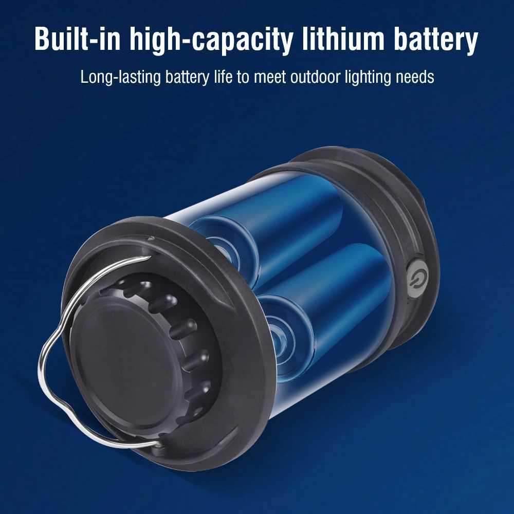 BORUiT Camping Lights Hanging Tent Lamp Rechargeable Portable Waterproof for Hiking Fishing Emergency Home Power Outages M251201