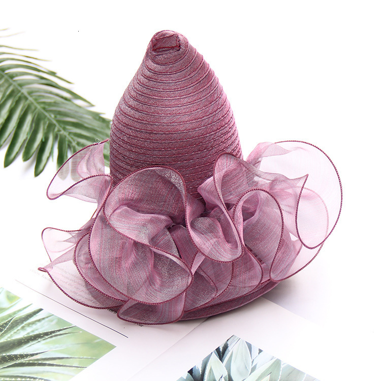 Korean New Lace sun hat childrens summer Organza large edge basin hat foldable beach sun hat CX200714