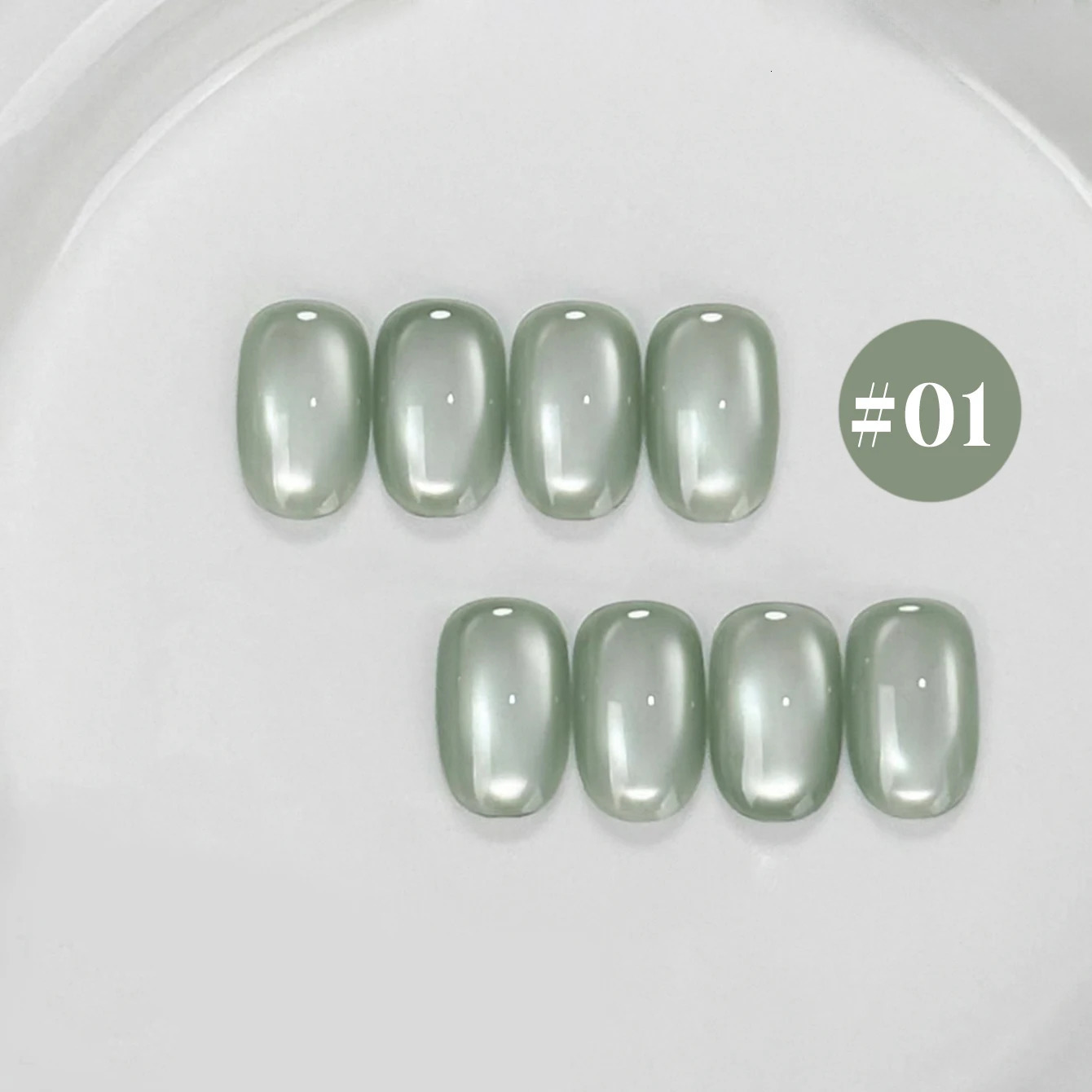 12ML 110pcs Summer Sea Salt Mint Series Blue Green Glass Bead Cat Eye Magnetic Gel Nail Polish Halloween Nails 251114