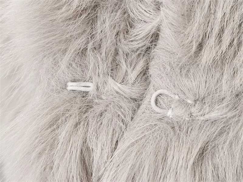 Womens Coat 2025 Winter New Gray Long-Sleeve Faux Fur Hooded Warm Loose Coat Casual Fashion High-End PersonalizedT251201