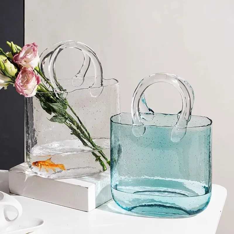 Creative Handbag Modeling Vase Hydroponic Plant He Living Ro Can Be Used As A Fish Tank Mti-functional Decoration Y251201