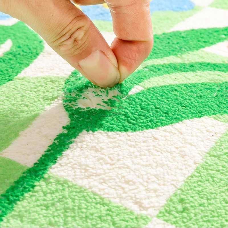 Shower Ro Semi-circar Arc Plush Floor Mat Cartoon Pattern Bathro Non-slip Mat Toilet Fan-shaped Water-absorbent Foot Pad H251129