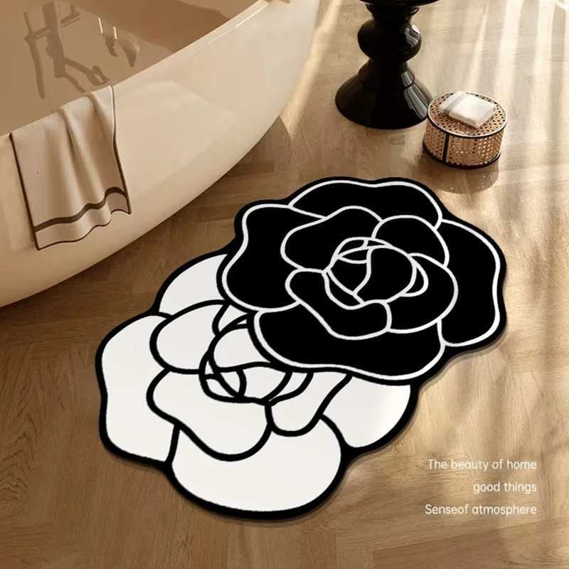 Toilet and bathro absorbent floor mat with irregar soft diatoeous earth quick drying anti slip foot pad luxury designer H251129