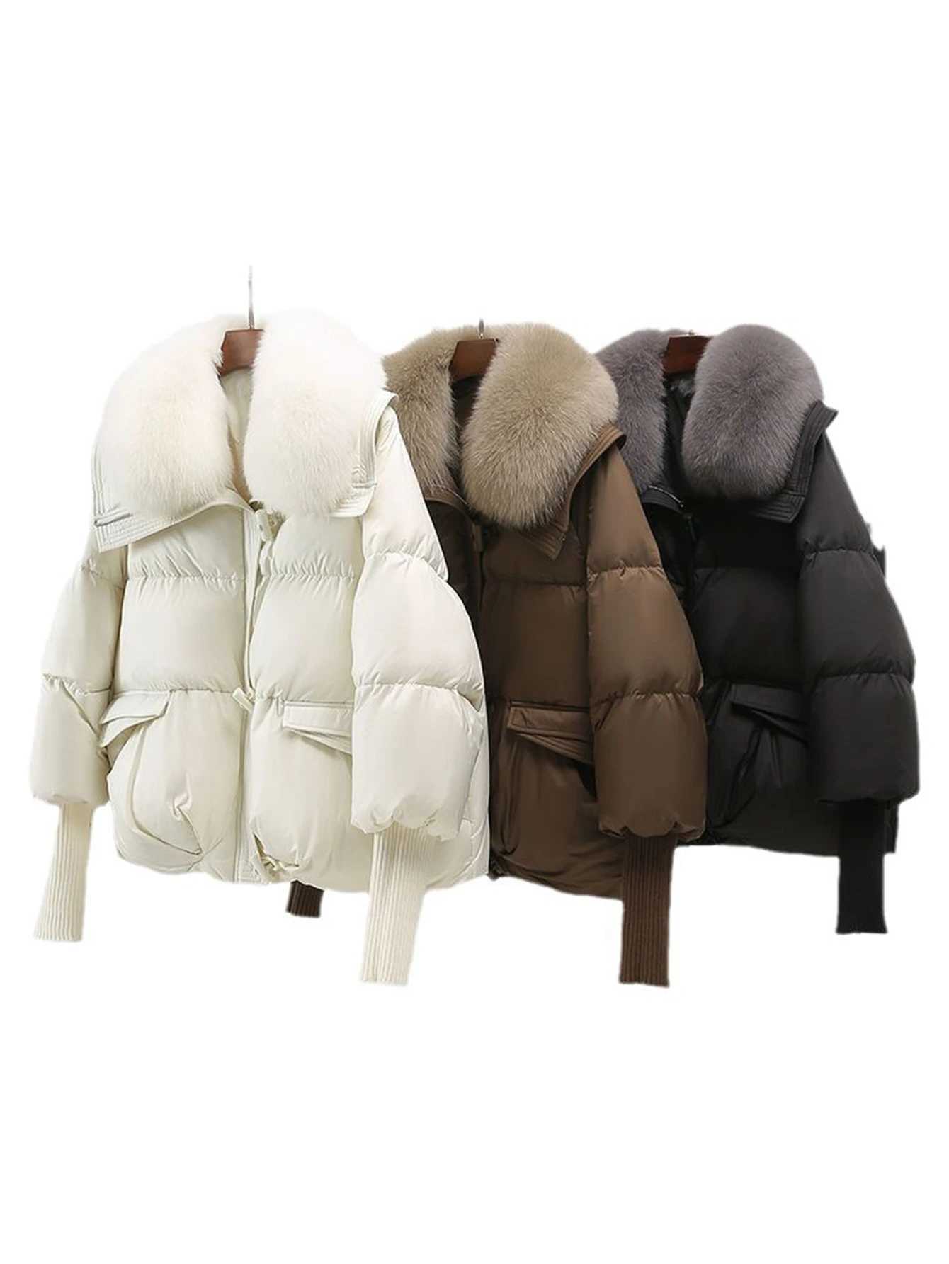 Womens Long Sleeve Lapel down Coat Autumn Winter Streetwear French Plain Regular Fit Cotton OuterwearT251201