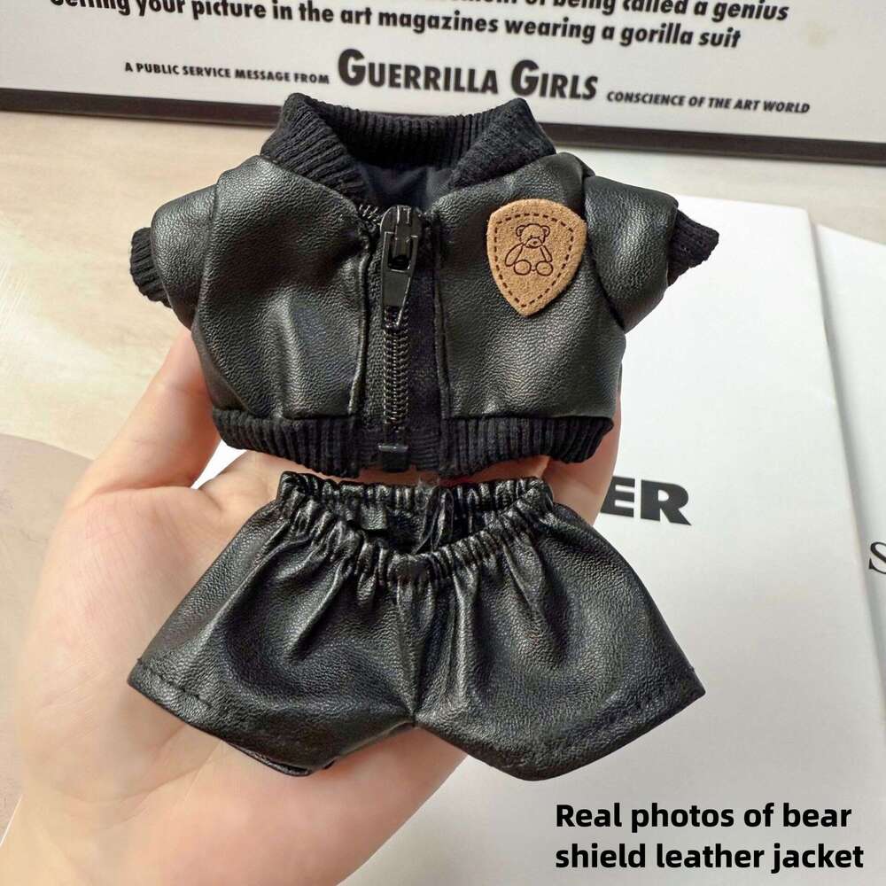 17cm Shield Bear First Second Third Generation Sitting Style Jacket Coat Leather Skirt Labubu Baby Clothes