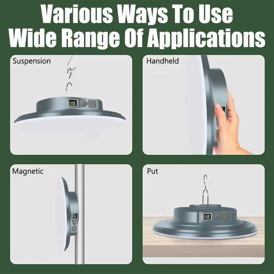 18000mAh LED Tent Light Rechargeable Lantern Portable Emergency Night Market Light Outdoor Camping Bulb Lamp Flashlight Home M251201