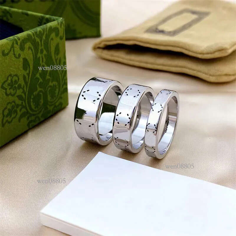 Retro Designer Rings Jewelry Unisex Silver plated Band Rings Jewelry Classic Premium Accessories