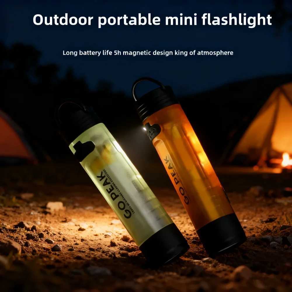 Go Peak Mini Pocket Flashlight Outdoor Key Clip Cap Ambient LED Long Endurance Disaster Relief Emergency Strong Camping Light M251201