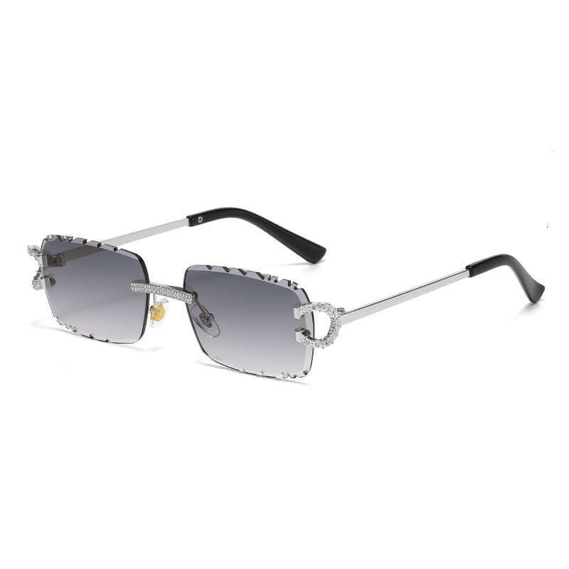 New Diamond-Studded Edge-Cut European and American Trendy Cross-Border Exclusive for Eyewear Manufacturers Wholesale Sunglasses