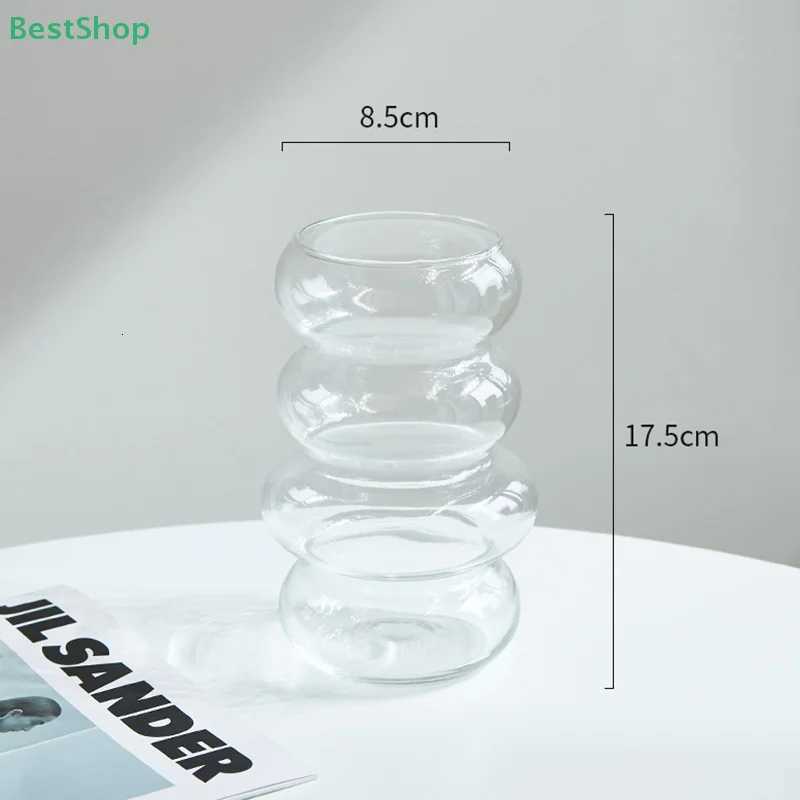 1Pc Spiral Vase Scandinavian Flower Arrangement Kitchen Living Ro Bedro He Table Wedding Decorative Vase Y251201