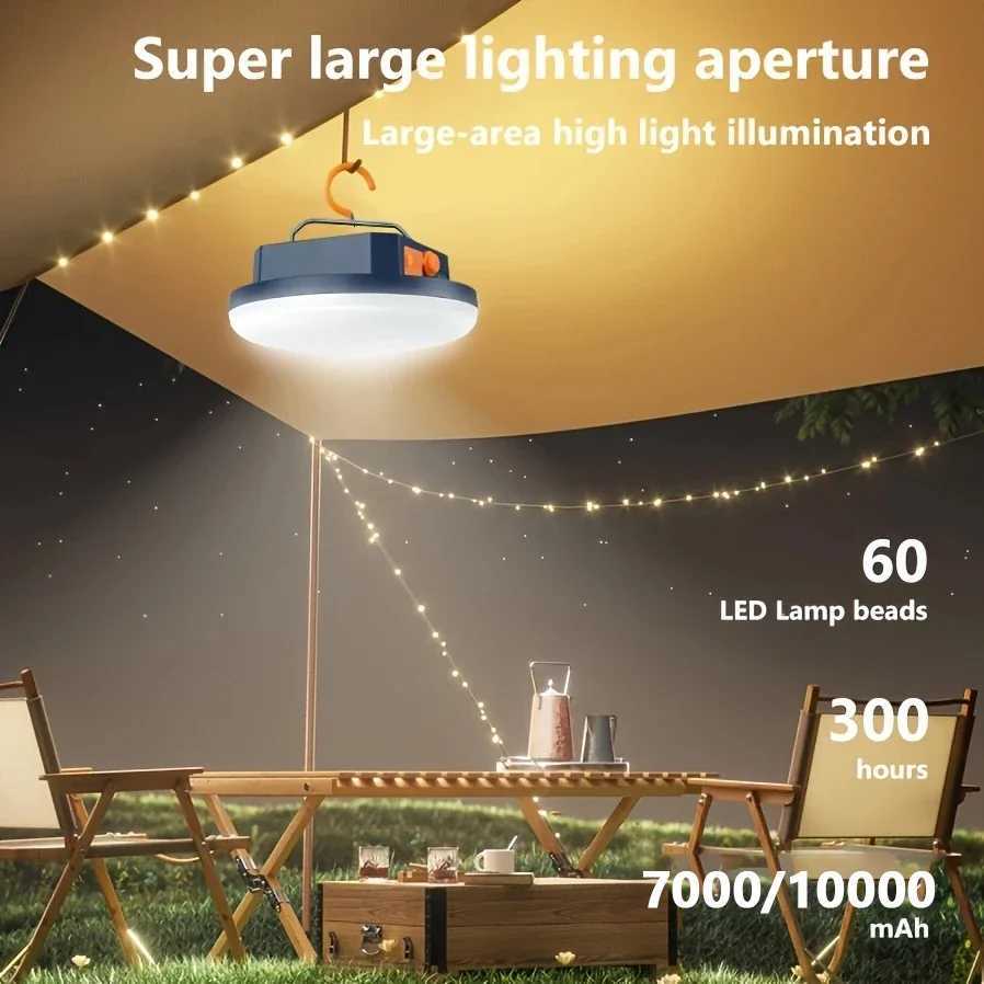 10000mAh LED Tent Light Rechargeable Lantern Portable Emergency Night Market Light Outdoor Camping Bulb Lamp Flashlight Home M251201
