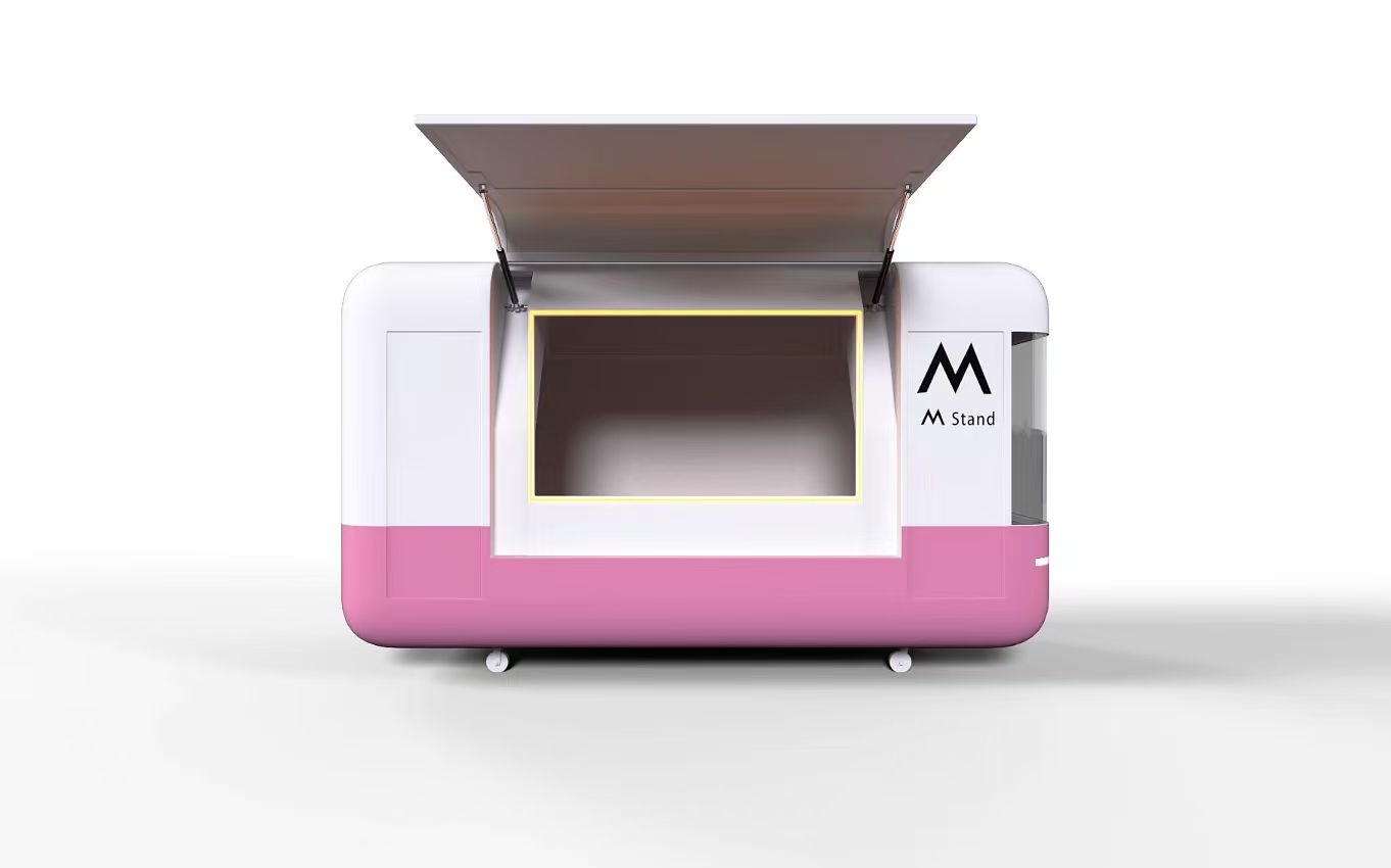 Compact Mobile Kitchen Unit with Service Counter & Storage, Ideal for Festivals and Outdoor Catering