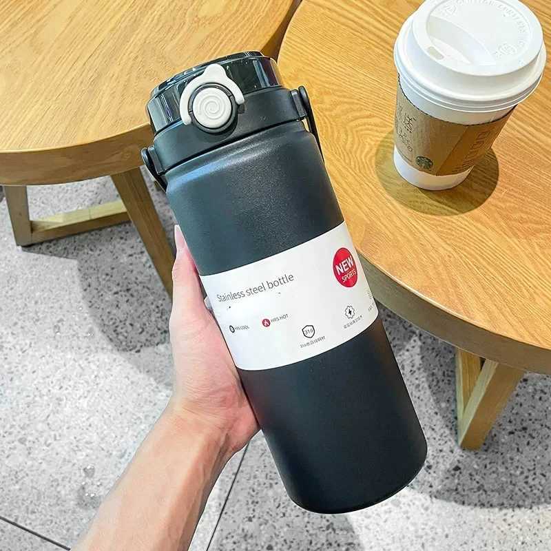 1L/12L Large Capacity Thermo with Straw Stainless Steel Thermal Water Bottle Keep Cold and Hot Thermos Cup Vacuum Flask H25120116 W260226