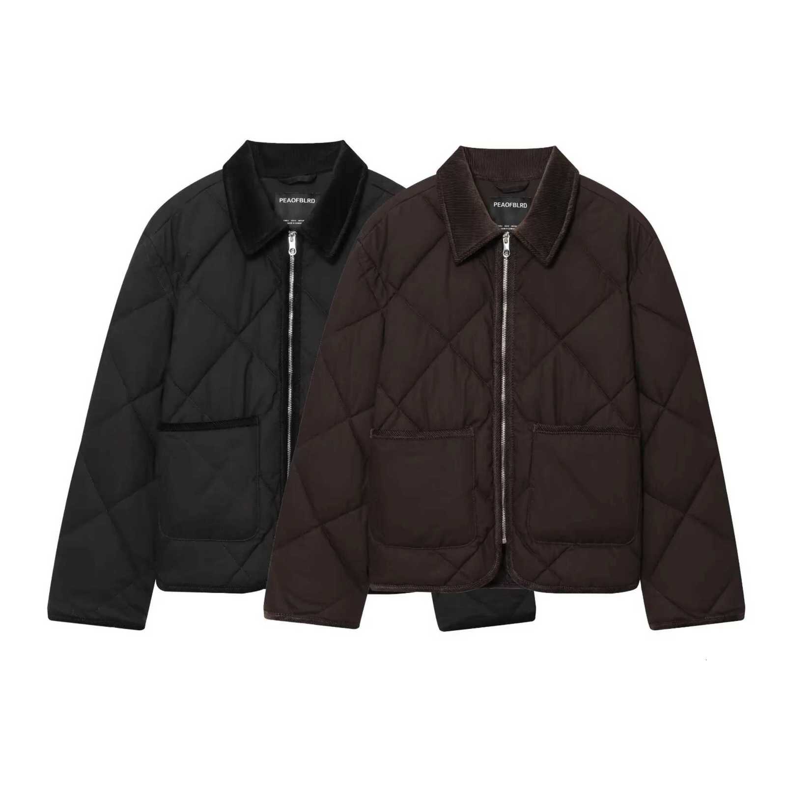 Womens Thick Short Jacket Coats Autumn Winter Fashion Pockets Warm Quilted Coats Female Casual Outerwear Chic Tops 2025T251201